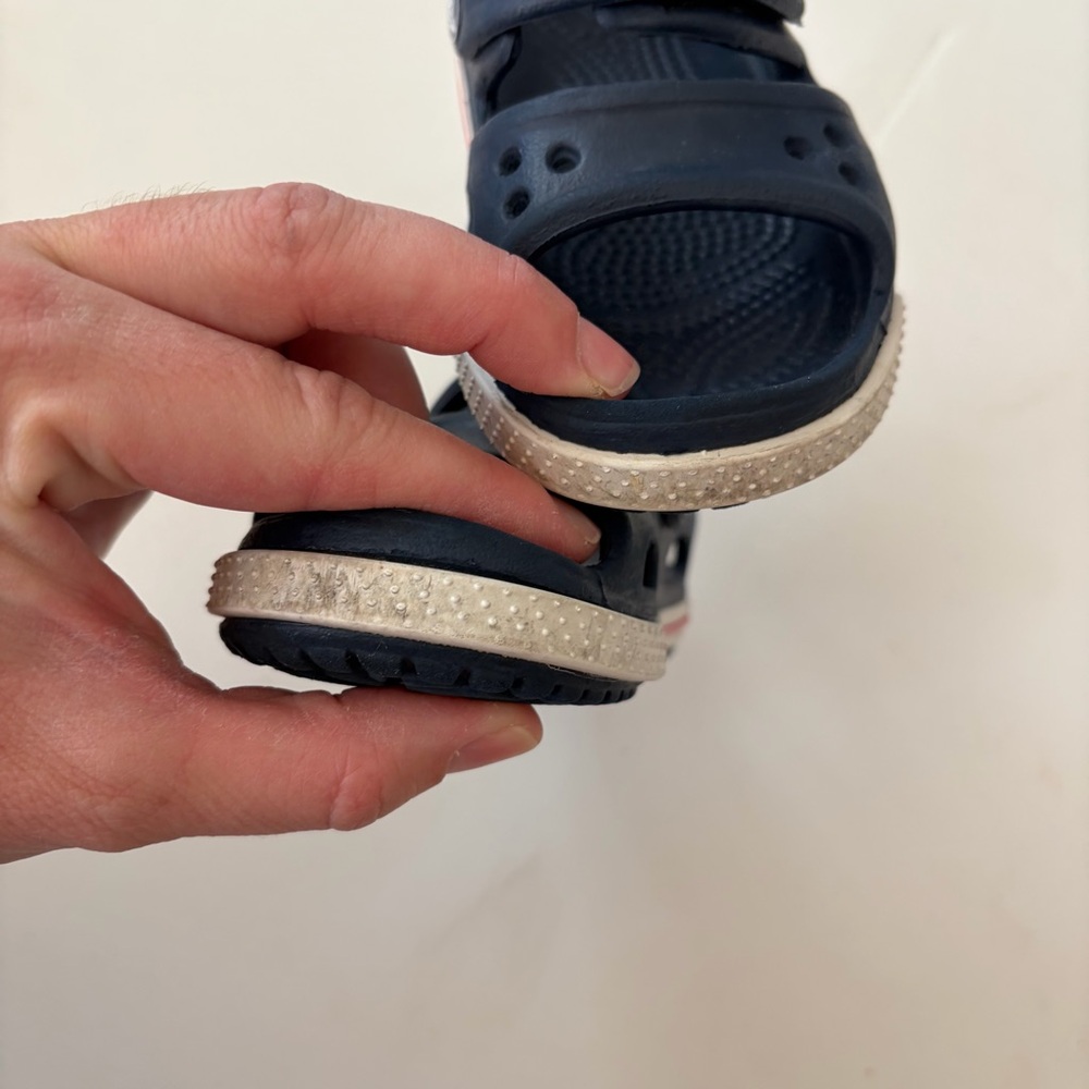 CROCS Kids Dark Blue Sandals toddler 7 - Picture 5 of 6